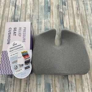 C Cushion Lab Pressure Relief Seat Cushion Memory Foam Contoured Gray NEW OPEN